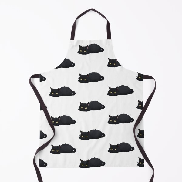 Item preview, Fluffy lying black cat designed and sold by MacLis.