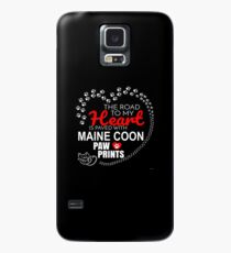 The Road To My Heart Is Paved With Maine Coon Paw Prints - Gift For Passionate Maine Coon Cat Owners Case/Skin for Samsung Galaxy