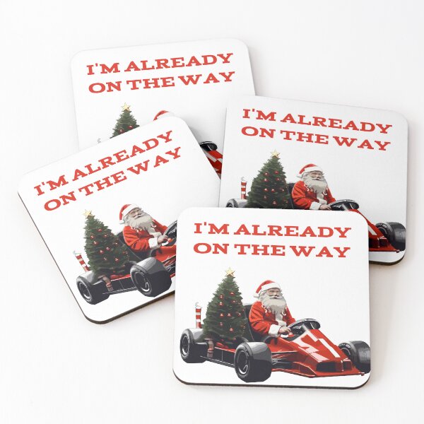 Item preview, Santa Claus with red formula car designed and sold by YolaShopOnline.