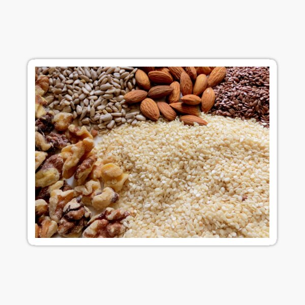 Nuts and Seeds... Brown Edible Plants And Nuts...top ten winner Sticker