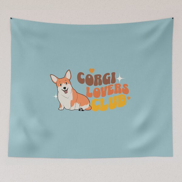Item preview, Corgi Lovers Club Retro Style designed and sold by PG Illustration.