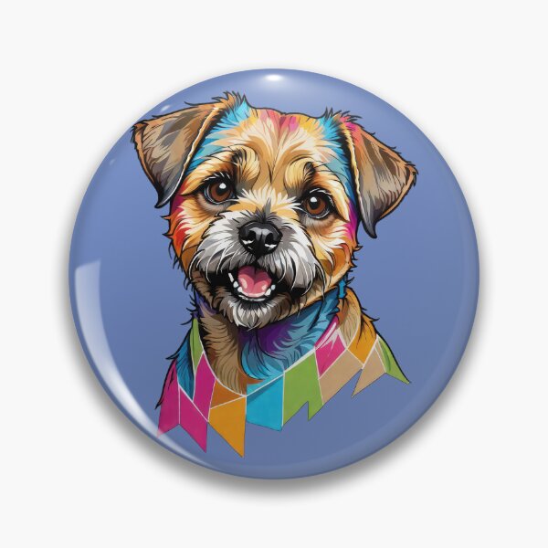 Item preview, Colorful Border Terrier Dog designed and sold by Bilisik.