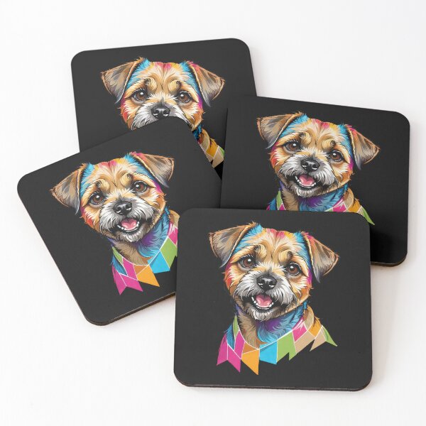 Item preview, Colorful Border Terrier Dog designed and sold by Bilisik.