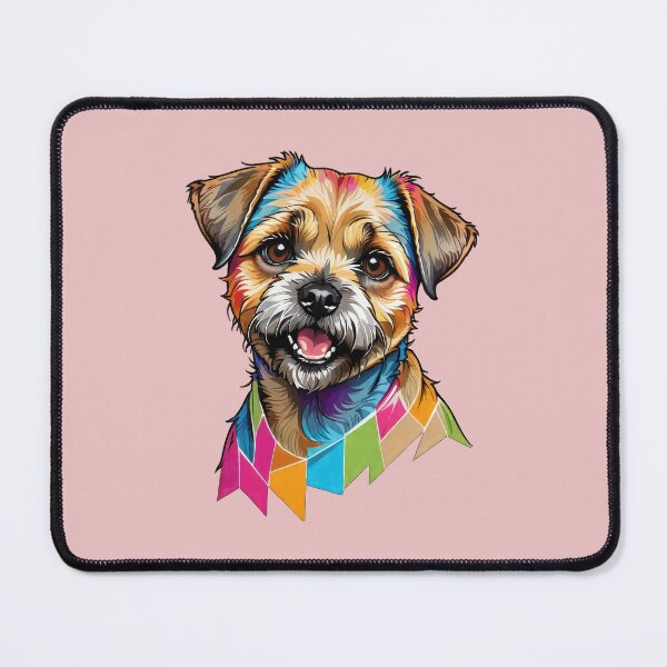 Item preview, Colorful Border Terrier Dog designed and sold by Bilisik.