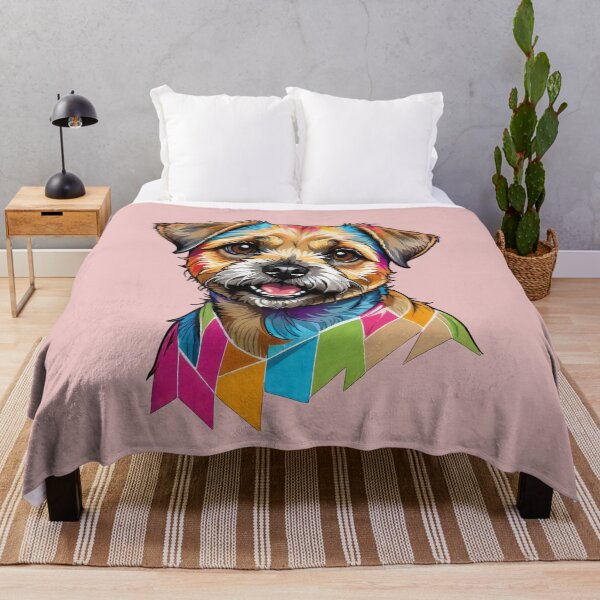 Item preview, Colorful Border Terrier Dog designed and sold by Bilisik.