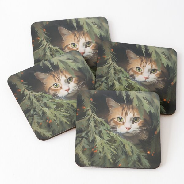 Item preview,  holiday christmas cat digital print designed and sold by dcrc.