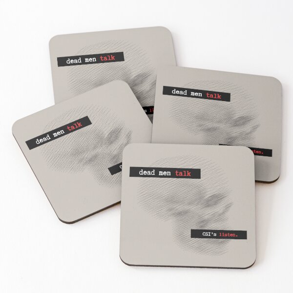 Item preview, Dead Men Talk Sticker designed and sold by SceneOfTheCrime.