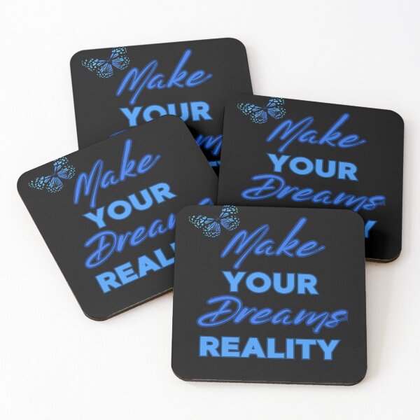 Item preview, Make Your Dreams Reality, Blue Butterfly, Positivity, Uplifting Design  designed and sold by BirdsnStuff.