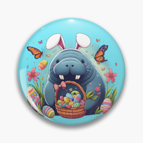 Item preview, Celebrate Easter with our Adorable Manatee in Bunny Ears Design! designed and sold by SandbarTees.