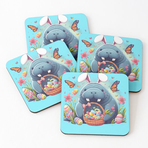Item preview, Celebrate Easter with our Adorable Manatee in Bunny Ears Design! designed and sold by SandbarTees.