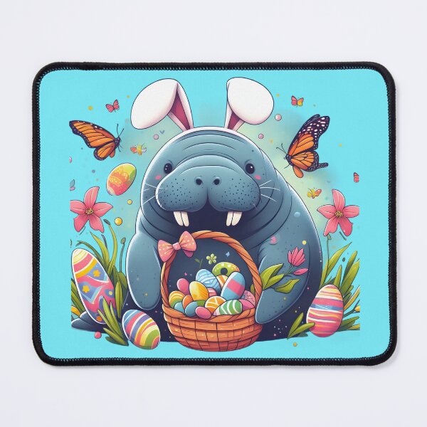 Item preview, Celebrate Easter with our Adorable Manatee in Bunny Ears Design! designed and sold by SandbarTees.