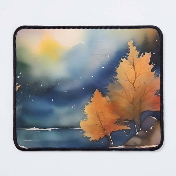 Item preview, Fall Evening Scene D in Watercolors & Pen  designed and sold by Oldetimemercan.
