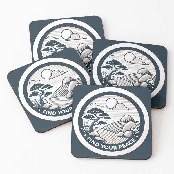 Item preview, Serene Japanese Zen garden with the text "Find Your Peace". designed and sold by nexanova369.