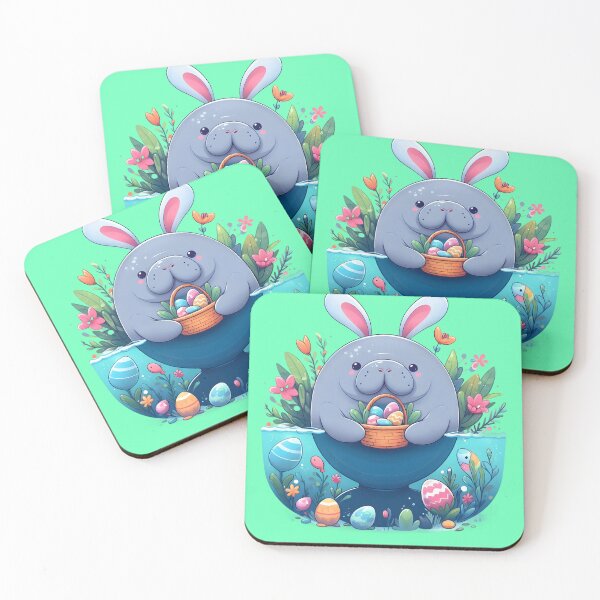 Item preview, Celebrate Easter with our Adorable Manatee in Bunny Ears Design! designed and sold by SandbarTees.