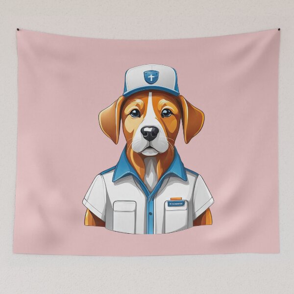 Item preview, Cavalier King Dog dressed as a worker designed and sold by Bilisik.