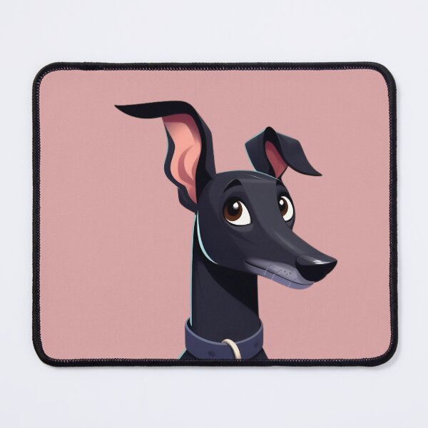 Item preview, Black Greyhound with Semaphore Ears designed and sold by IdlePython.