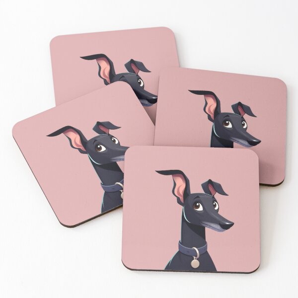 Item preview, Black Greyhound with Semaphore Ears designed and sold by IdlePython.