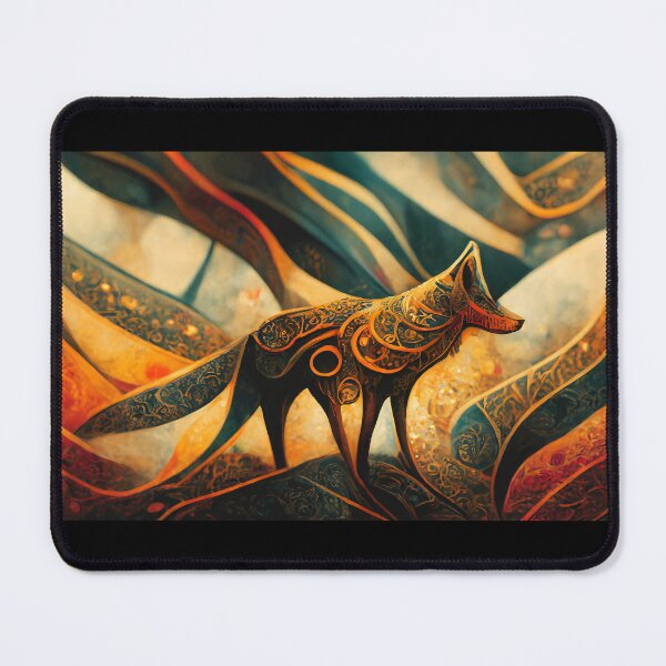Item preview, FOX OF MAGIC - Dreamy Royal Gold vibrant ancestral pattern designed and sold by Aniyah.