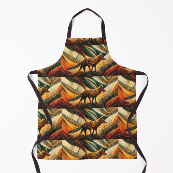 Item preview, FOX OF MAGIC - Dreamy Royal Gold vibrant ancestral pattern designed and sold by Aniyah.