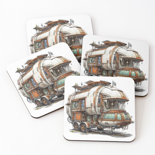 Item preview, Cyberpunk eco-camper design drawing designed and sold by EcoCamper.