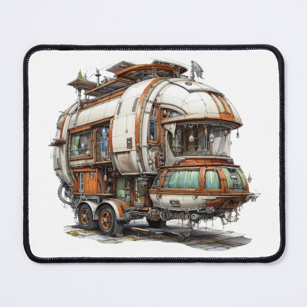 Item preview, Cyberpunk eco-camper design drawing designed and sold by EcoCamper.