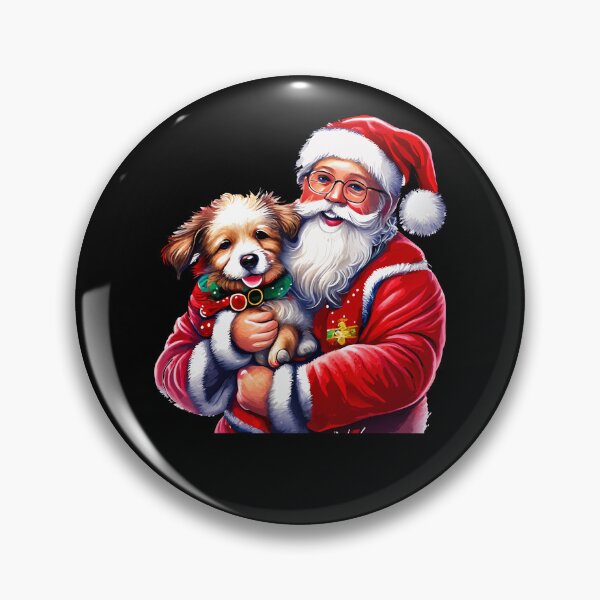 Item preview, Santa Claus cute dog in his hands - Santa Claus with dog. designed and sold by ReneMM.
