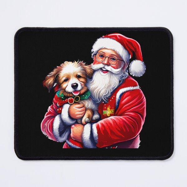 Item preview, Santa Claus cute dog in his hands - Santa Claus with dog. designed and sold by ReneMM.