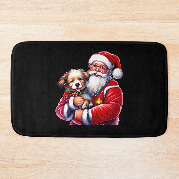 Item preview, Santa Claus cute dog in his hands - Santa Claus with dog. designed and sold by ReneMM.