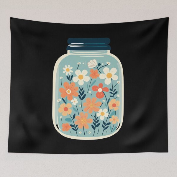 Item preview, Mason Jar With Flowers. Funny Gifts For Flower Lovers 1/6 designed and sold by MatSatArt.