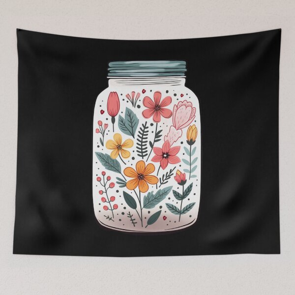 Item preview, Mason Jar With Flowers. Funny Gifts For Flower Lovers 2/6 designed and sold by MatSatArt.