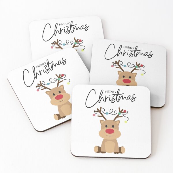 Item preview, Rudolph the red nosed reindeer is saying Merry Christmas! designed and sold by Acorn-Studio.
