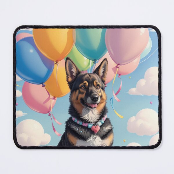 Item preview, German Shepherd with ballons artwork designed and sold by Tio-Tecun.