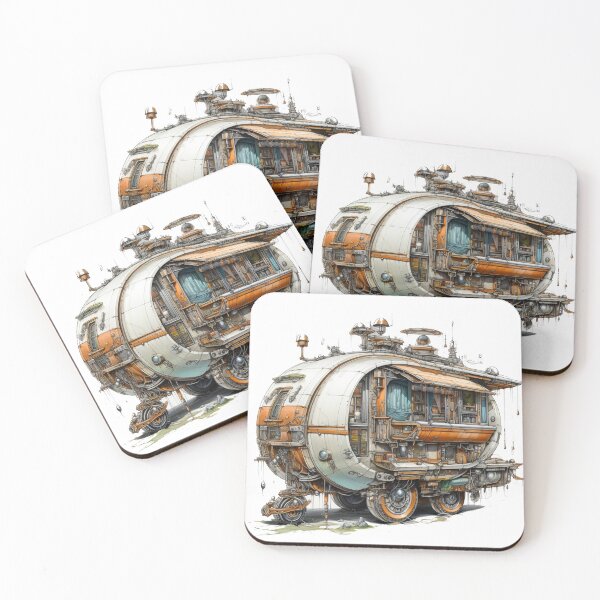 Item preview, Cyberpunk eco-camper design drawing designed and sold by EcoCamper.