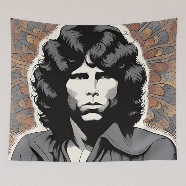 Item preview, Jim Morrison Black And White Art | TheAmericanPoet | The Doors Art designed and sold by TheAmericanPoet.