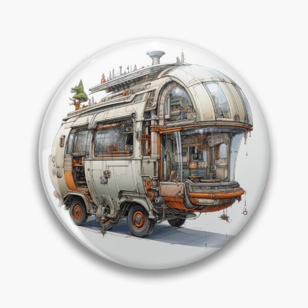 Item preview,  Dibujo de diseño cyberpunk eco-camper designed and sold by EcoCamper.
