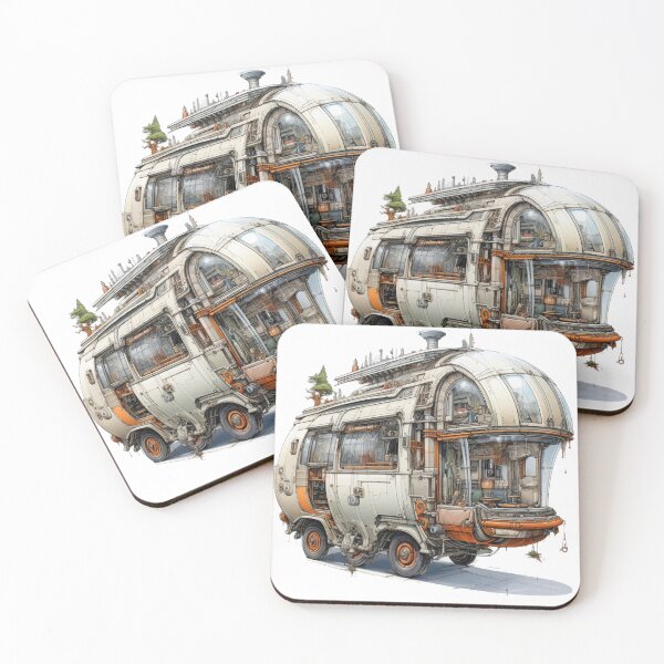 Item preview,  Cyberpunk eco-camper design drawing designed and sold by EcoCamper.