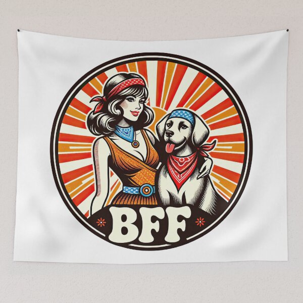 Item preview, BFF Best Friend Forever! dog and girl designed and sold by Arthoughts.
