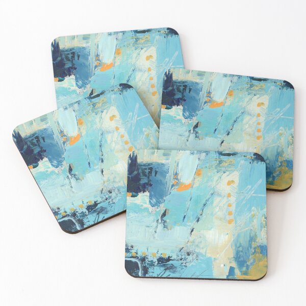 Item preview, Abstract Blue Painting, Coastal, Seaside inspired designed and sold by Melindabythesea.
