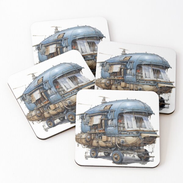 Item preview, Cyberpunk eco-camper design drawing designed and sold by EcoCamper.