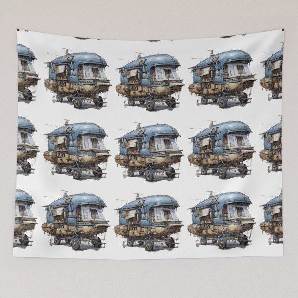 Item preview, Cyberpunk eco-camper design drawing designed and sold by EcoCamper.