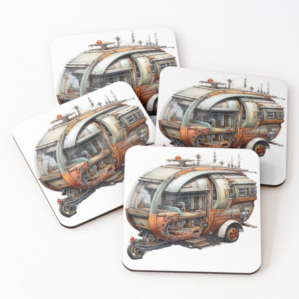 Item preview,  Cyberpunk eco-camper design drawing designed and sold by EcoCamper.