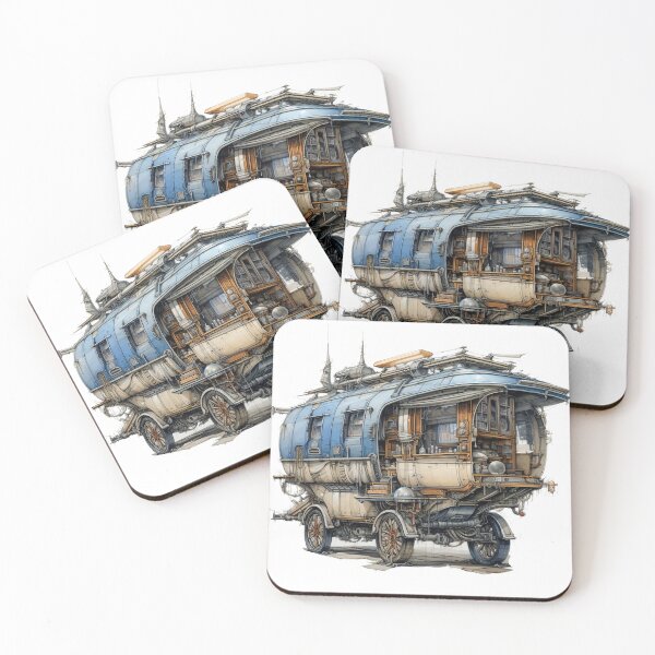 Item preview, Cyberpunk eco-camper design drawing designed and sold by EcoCamper.