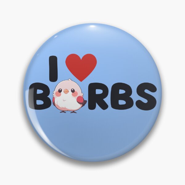 Item preview, Cute bird watchers I love borbs little fat pink bird  designed and sold by PellSilversmith.