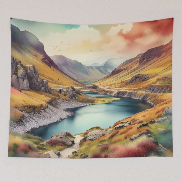 Item preview, A Quintessential Scottish Landscape in Artificial Intelligence designed and sold by LymphomaLass.