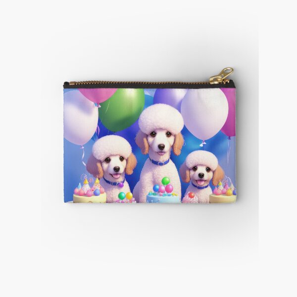 Item preview, Poddle puppy at a birthday party with balloons artwork designed and sold by Tio-Tecun.