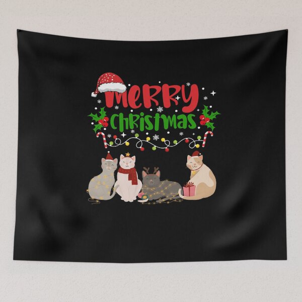 Item preview, Christmas Cats, Holiday Cat Design, Festive Felines designed and sold by BirdsnStuff.