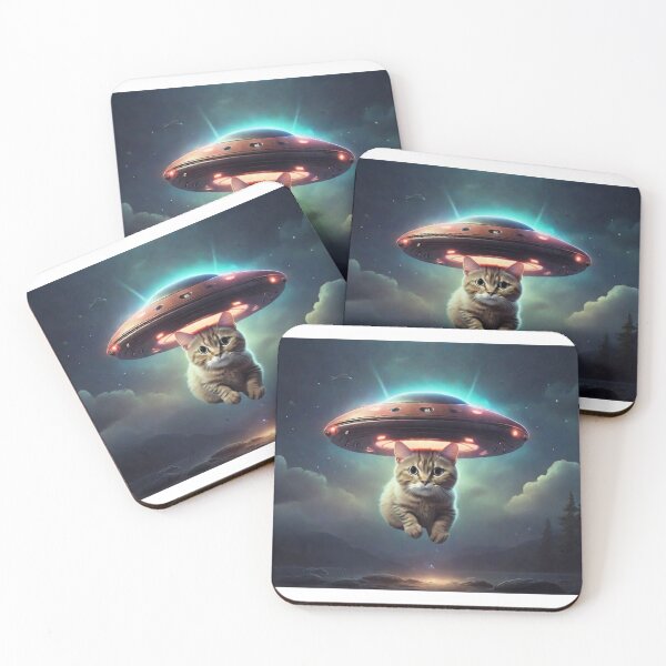Item preview, Cat Ufo Selfie, Cat Selfie With Flying Saucer Funny Cat designed and sold by Mayalogo.
