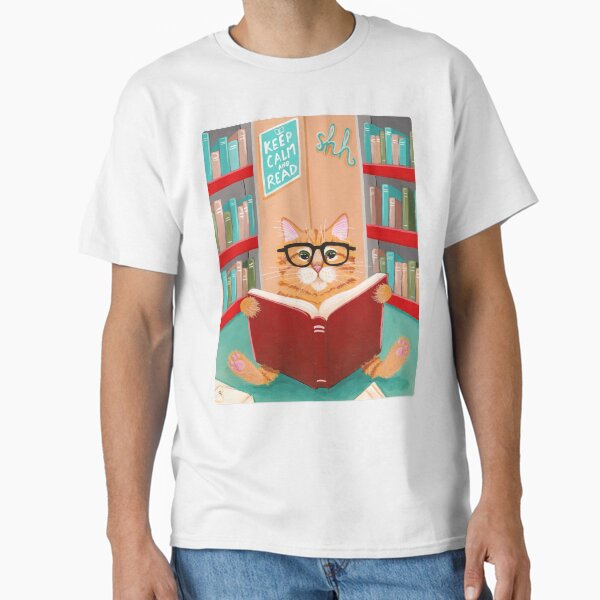 The Library Cat Classic T-Shirt
