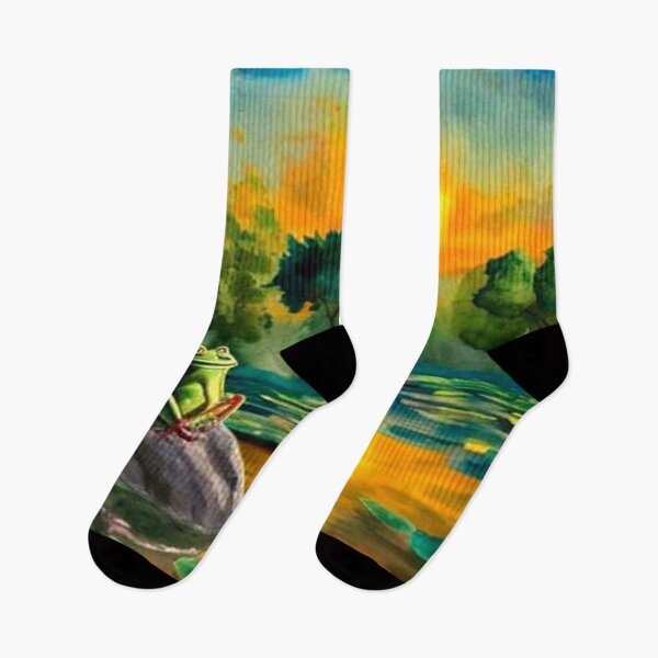 Item preview, Frog enjoying the sunset designed and sold by George Hutton Hunter.