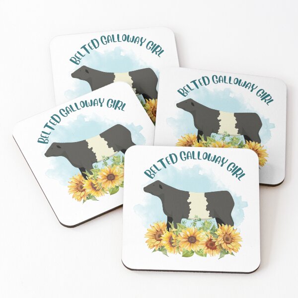 Item preview, Belted Galloway Cow, Galloway Girl Sunflowers, Farm Life Design designed and sold by AryaSubramanian.
